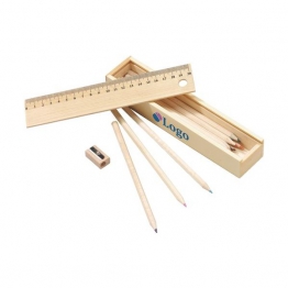 Liniaal Kleurpotloden Box